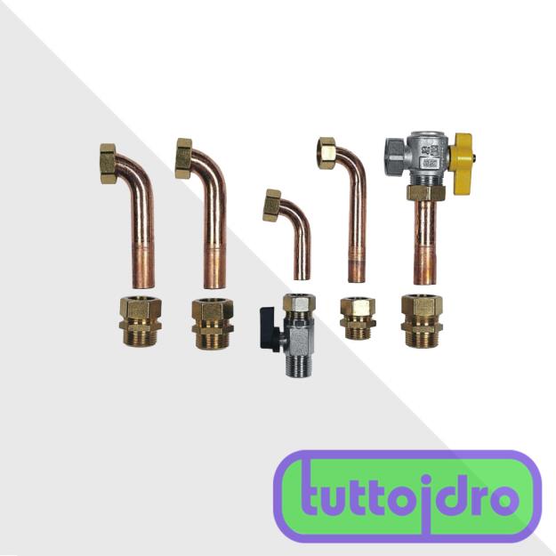 Immagine di KIT GRUPPO ALLACCIAMENTO PER INSTALLAZIONE PENSILE IMMERGAS PER VICTRIX TT ERP, KW TT, EXA E TERA