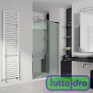 Immagine di IRSAP GEO RADIATORE SCALDASALVIETTE 1850 X 550 BIANCO, TERMOARREDO DA BAGNO INTERASSE 506MM