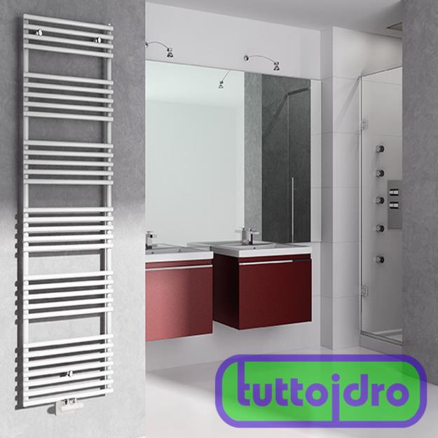 Immagine di RADIATORE SCALDASALVIETTE IRSAP KART 725X600  419W TERMOARREDO DA BAGNO BIANCO INTERASSE 560MM