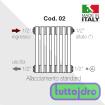 Immagine di IRSAP TESI 2 1000 RADIATORE 33EL. BIANCO ALLACCIO ALTO BASSO STESSO LATO T02