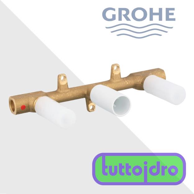 Immagine di GROHE 29025 CORPO INCASSO PER BATTERIA A 3 FORI LAVABO CROMATO