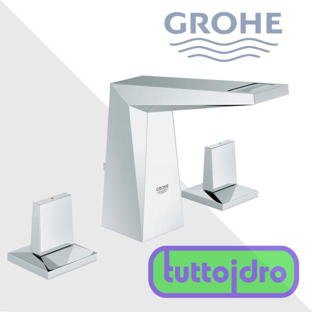 Immagine di GROHE ALLURE BRILLIANT 20342 BATTERIA 3 FORI PER LAVABO CROMATO TAGLIA M