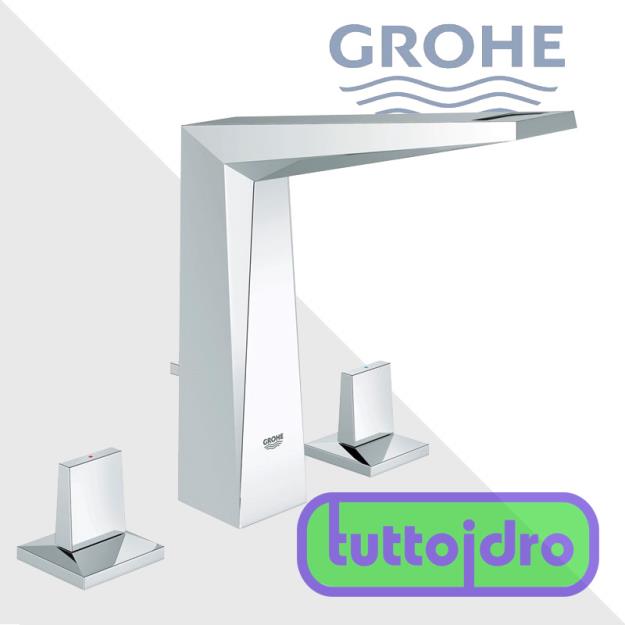 Immagine di GROHE ALLURE BRILLIANT 20344 BATTERIA 3 FORI PER LAVABO CROMATO TAGLIA L