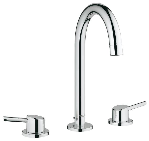 Immagine di GROHE CONCETTO 20216 BATTERIA A 3 FORI PER LAVABO TAGLIA L CROMATO