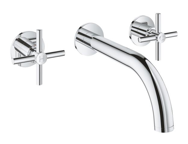 Immagine di GROHE 20164003 ATRIO NEW MISCELATORE A TRE FORI PER LAVABO MANIGLIE A CROCE, CROMATO