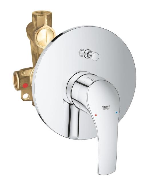 Immagine di GROHE EUROSMART 33305 MISCELATORE MONOCOMANDO PER VASCA-DOCCIA CROMATO