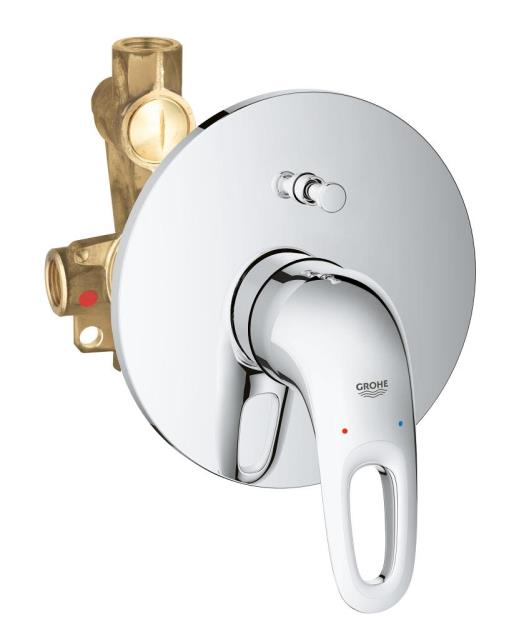 Immagine di GROHE EUROSTYLE NEW 33637 MISCELATORE MONOCOMANDO PER VASCA DOCCIA LEVA APERTA