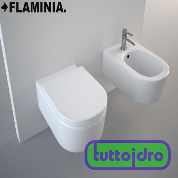 Immagine di WC SOSPES0 LINK CON SISTEMA GOCLEAN BIANCO 1ØS FLAMINIA 5051/WCG MISURE 56X36XH20