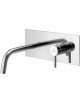 Mix incasso 2 Fori con Piastra rettangolare metallo e bocca mm 175 LIGHT steel looking