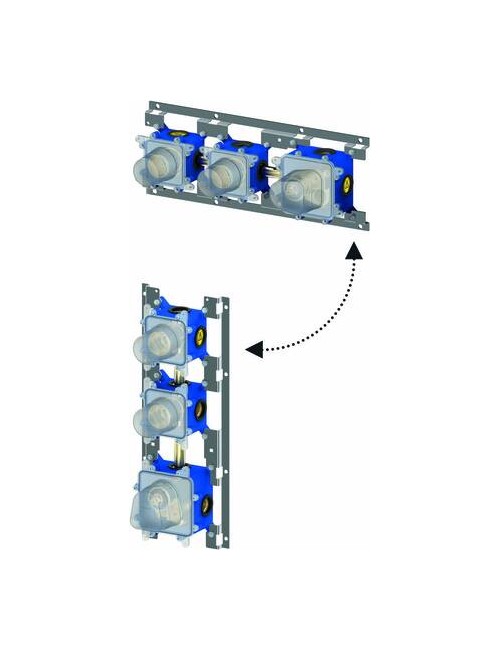 Termostatico incasso doccia-vasca 2 Funzioni installazione orizzontale o verticale MODULAR