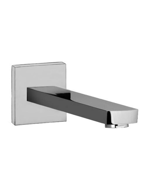 Bocca muro rettangolare NEW (RIN001) 197x42 mm conaeratore D28 con raccordo 1/2" con piastra 70x70