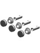 Set  completo pulsanti con pomolo sottopomolo e racc. filettato con guarnizione (pz.03) x CPT013-018